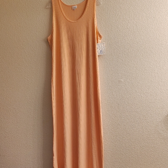 LuLaRoe Dresses & Skirts - NEW LuLaRoe Peach Ribbed Maxi Dress B24